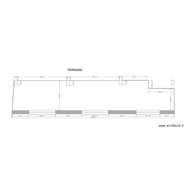 terrasse. Plan de 0 pièce et 0 m2