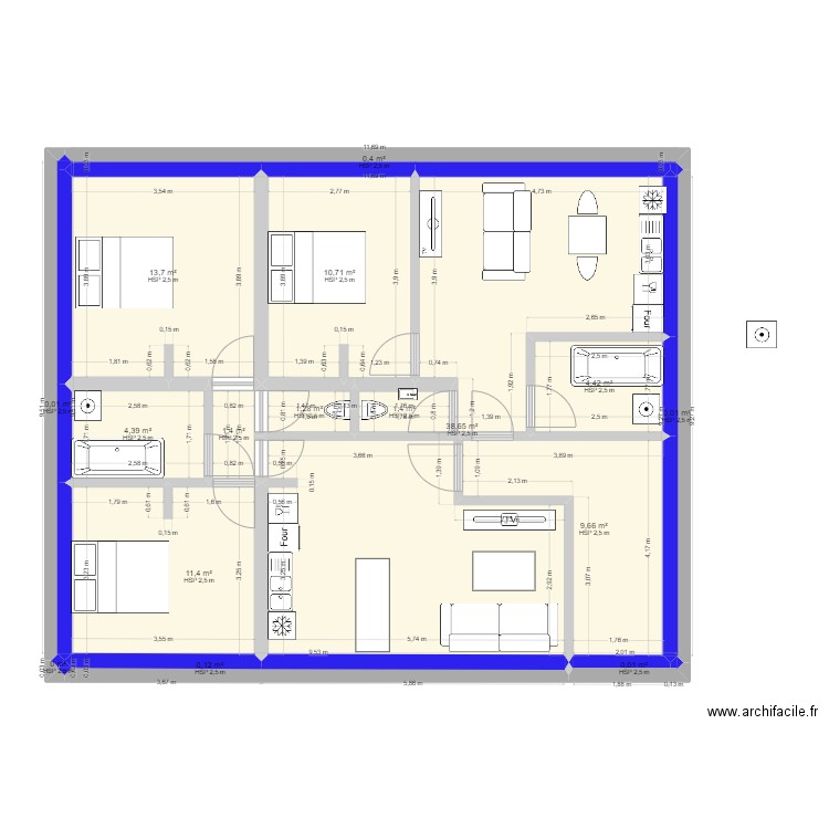 R+1 ST AUBIN. Plan de 0 pièce et 0 m2