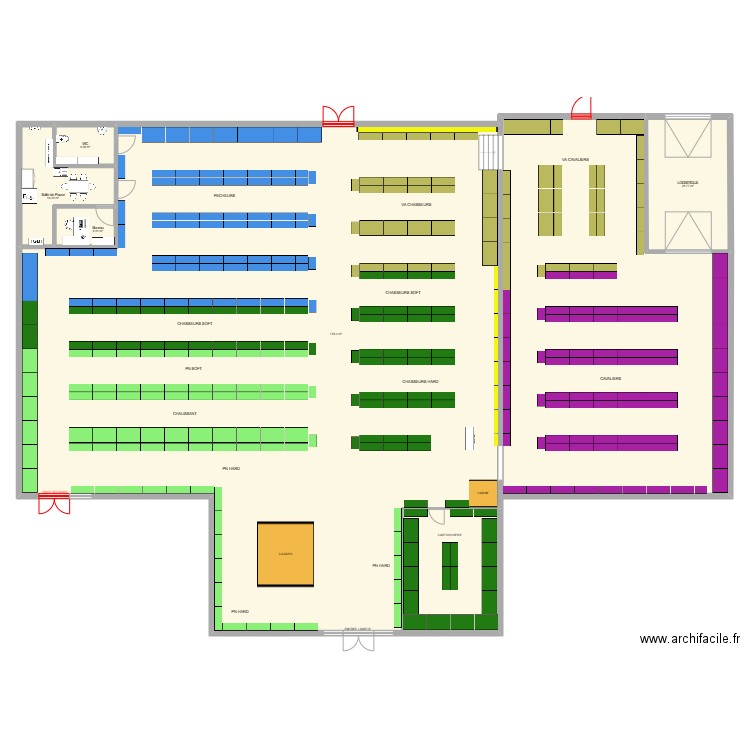 Bergerac V2.1. Plan de 5 pièces et 806 m2