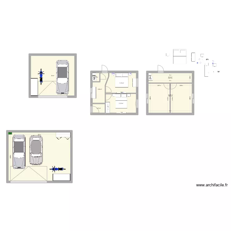 Garage id&eacute;es. Plan de 