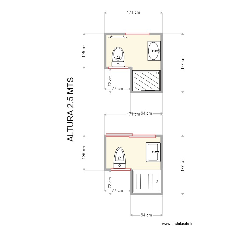 EDUARDO MIR. Plan de 2 pièces et 4 m2