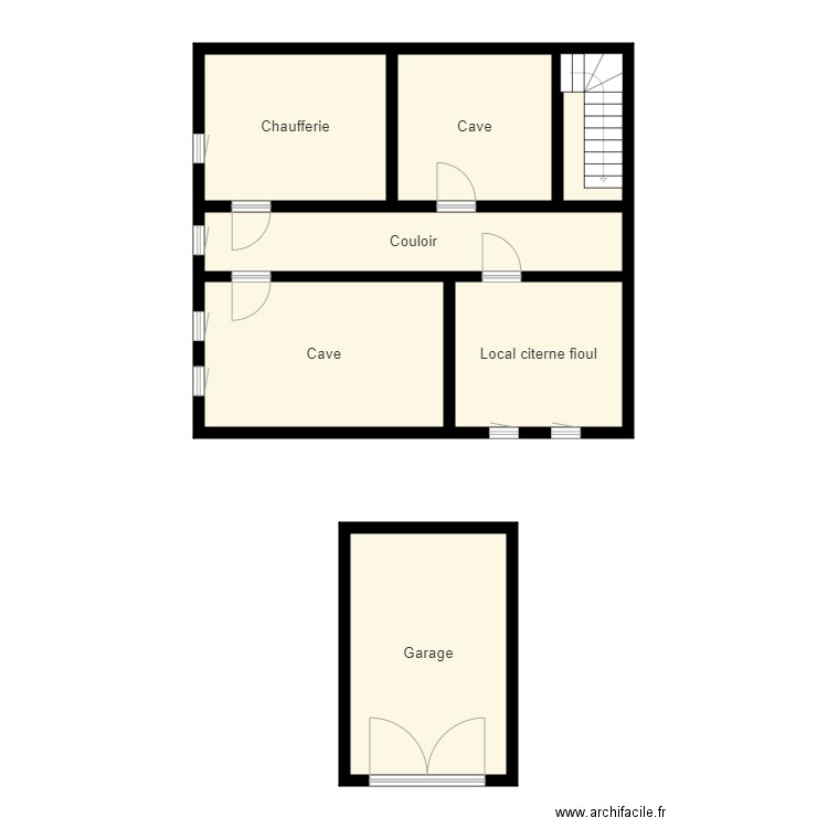 Croquis sous sol et garage HEMING. Plan de 0 pièce et 0 m2