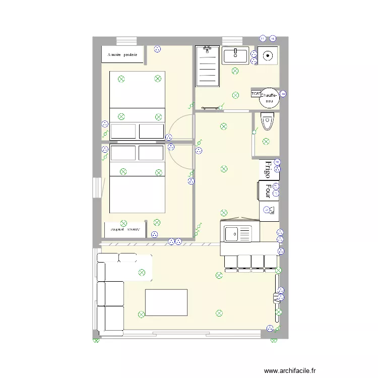 villa cap electricite. Plan de 