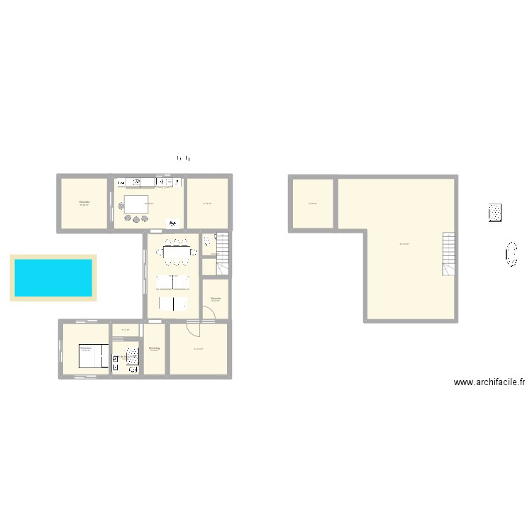 essai 1. Plan de 13 pièces et 177 m2