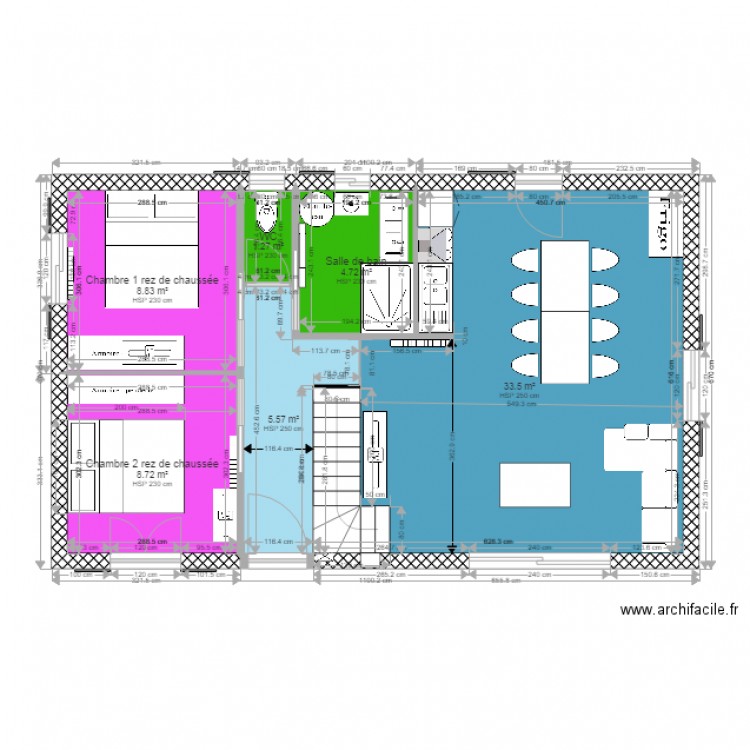 Chalet bois avec étage mézzanine  1100 670. Plan de 0 pièce et 0 m2