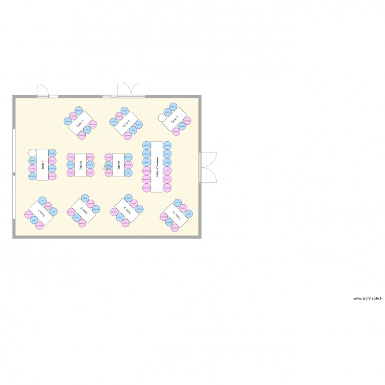 salle reception B. Plan de 0 pièce et 0 m2