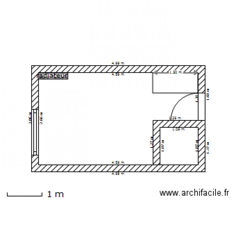 Chambre 2 vide. Plan de 0 pièce et 0 m2