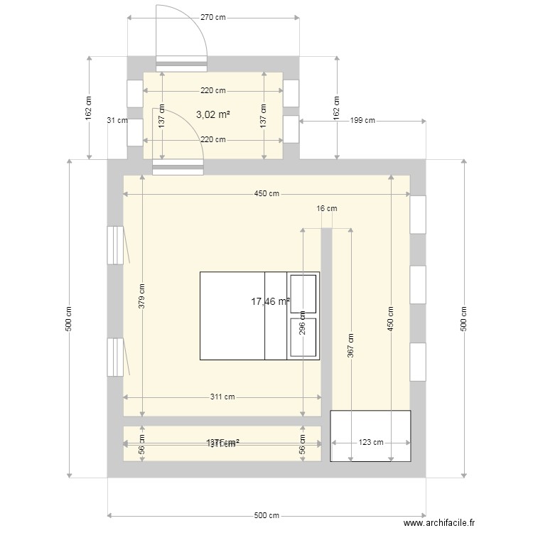 extension. Plan de 0 pièce et 0 m2