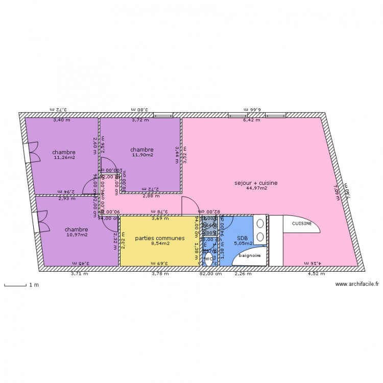 3eme etage PRADES. Plan de 0 pièce et 0 m2