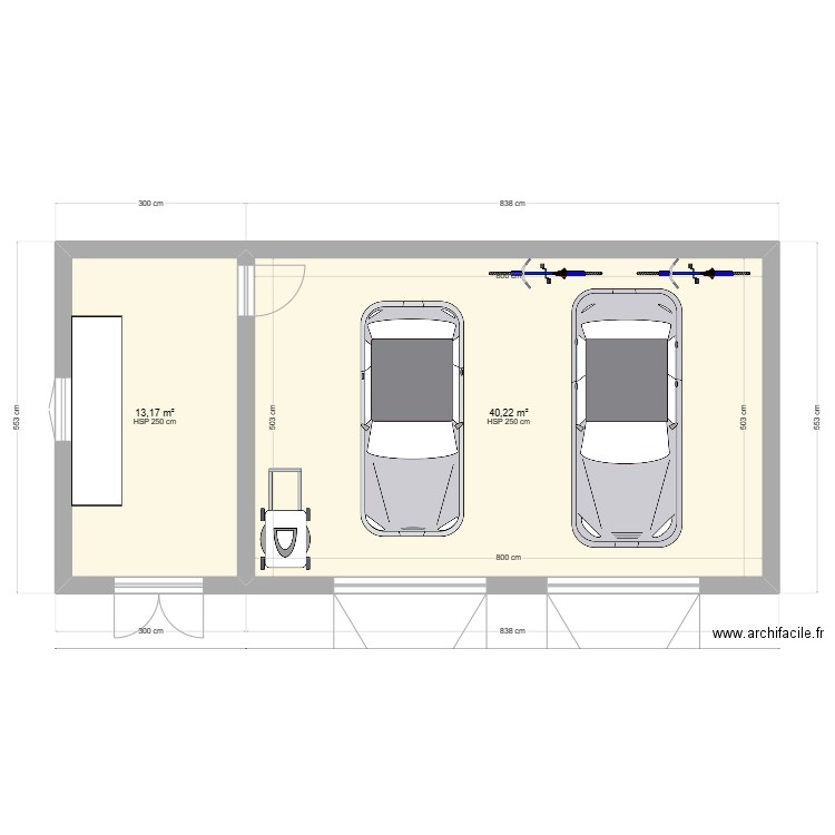 garage. Plan de 0 pièce et 0 m2