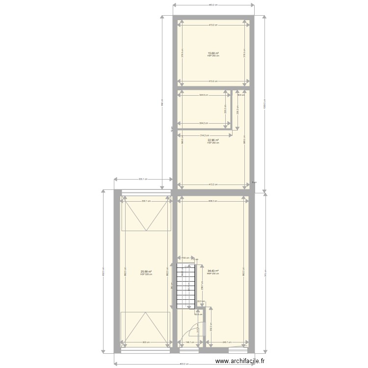 REZ SITUATION EXISTANT modification 1. Plan de 0 pièce et 0 m2