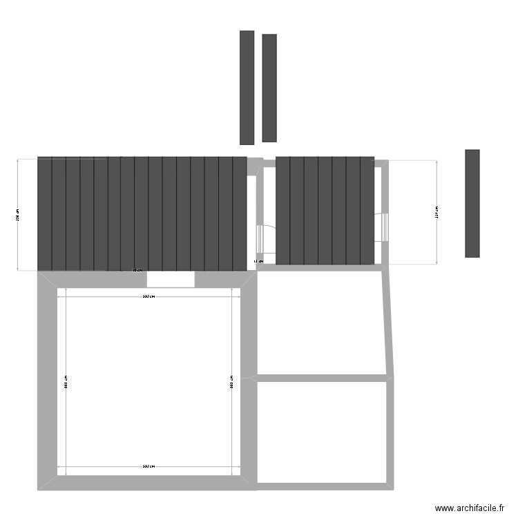 V 5.0.0 toit. Plan de 1 pièce et 36 m2