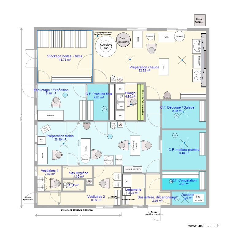 Jeannet 002. Plan de 16 pièces et 135 m2