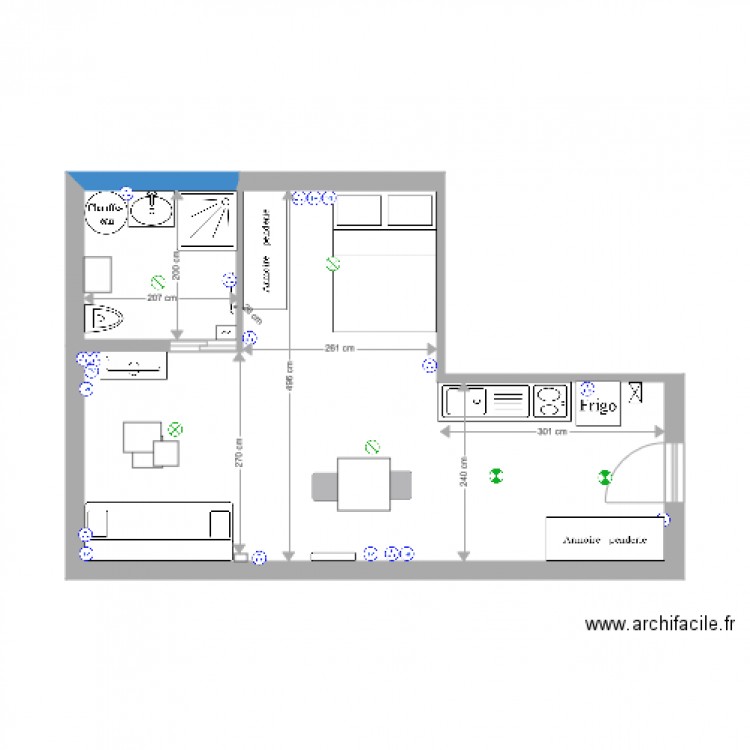  Studio sous comble 2ème étage. Plan de 0 pièce et 0 m2