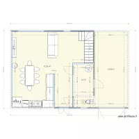 plan maison rez de chauss&eacute;e