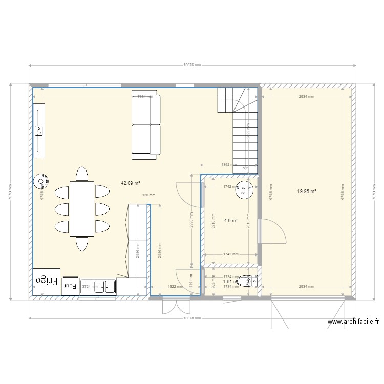 plan maison rez de chaussée. Plan de 0 pièce et 0 m2