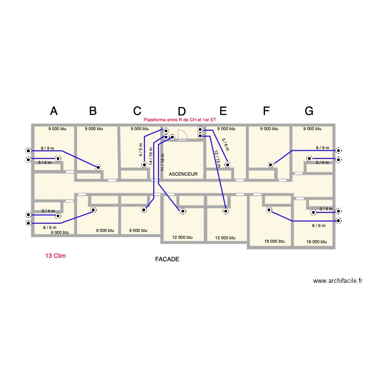 Clim 1 ET. Plan de 0 pièce et 0 m2