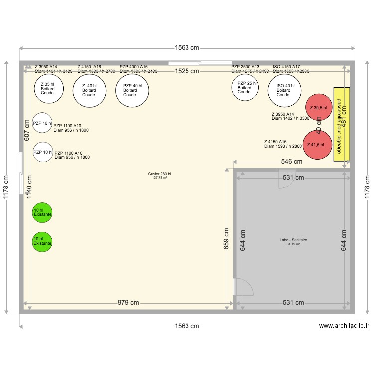 VDR Cuvier 280 hl 2. Plan de 0 pièce et 0 m2