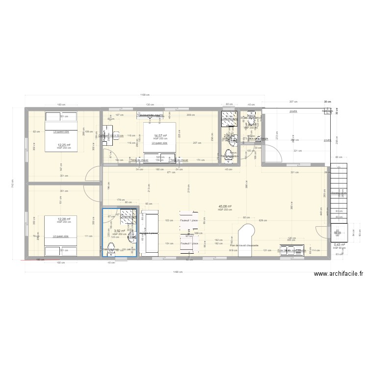 dominique etage 1. Plan de 0 pièce et 0 m2
