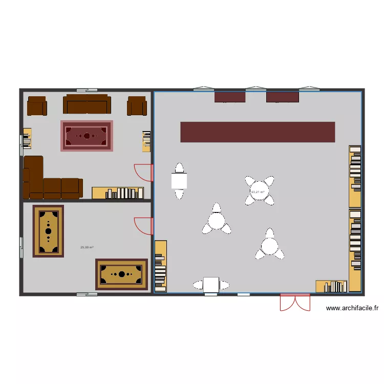 caf&eacute;. Plan de 