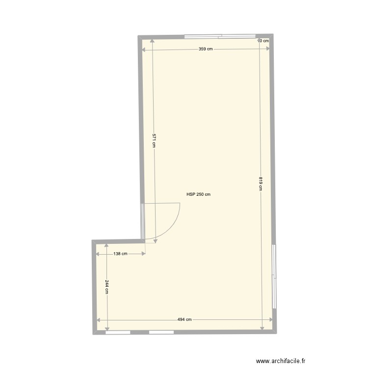 ARNOUL CHAMBRE 3.0. Plan de 1 pièce et 33 m2