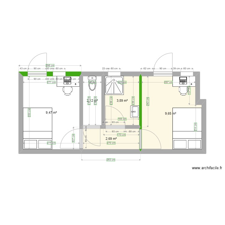 Ah sam T2 dépendance. Plan de 0 pièce et 0 m2