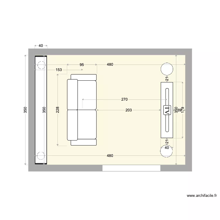 Annexe tanière. Plan de Annexe tanière. Plan de