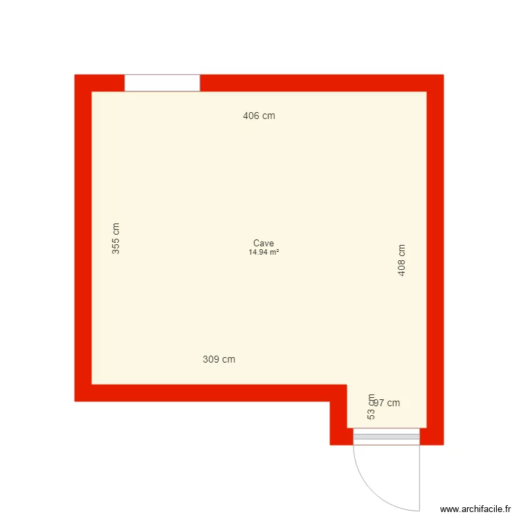 BI 3540 cave  c&Ocirc;t&eacute;. Plan de 