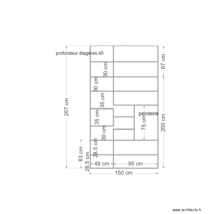 placard hippolyte int. Plan de 0 pièce et 0 m2