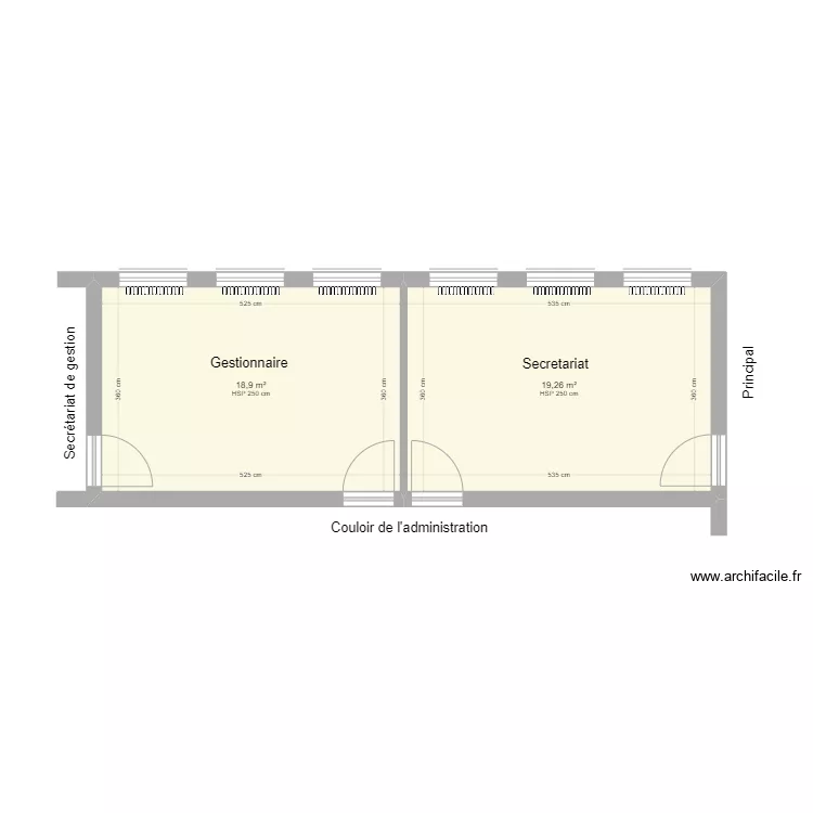 FEH - Bureau - Avant travaux. Plan de 
