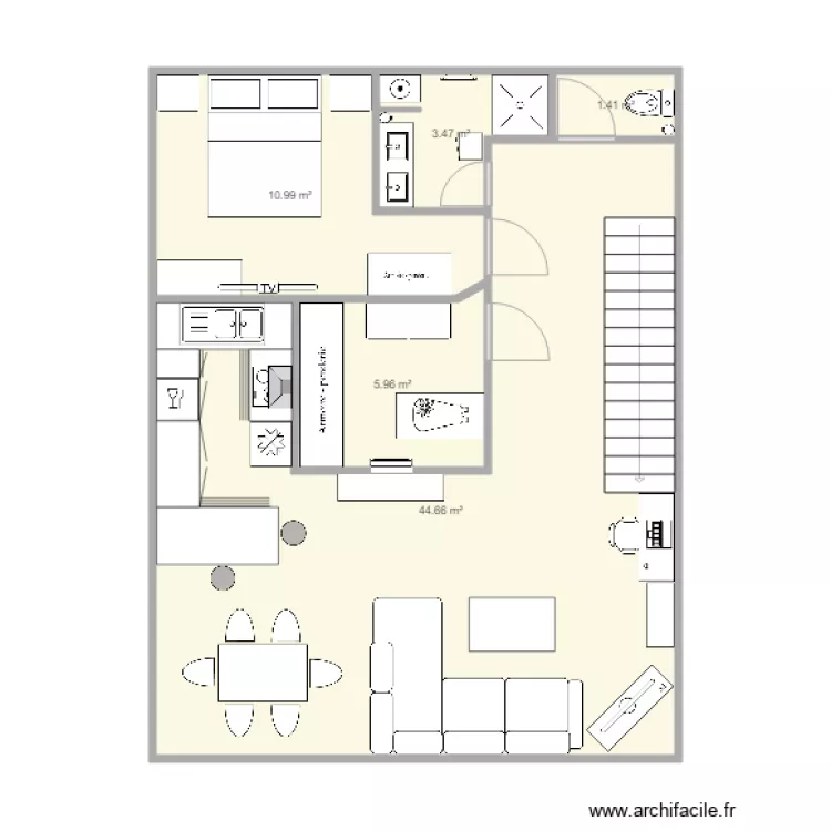 Travaux pour arriv&eacute;e de B&eacute;b&eacute; . Plan de 