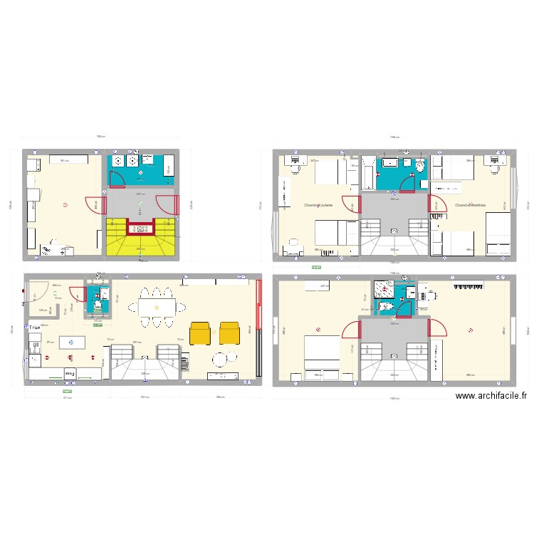 ppy2alt. Plan de 18 pièces et 190 m2