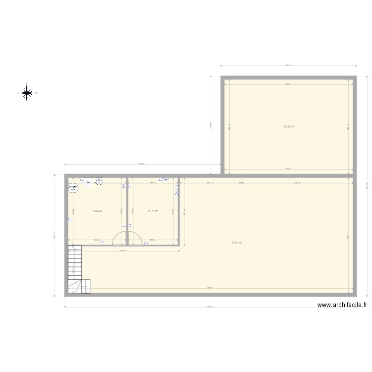 Gros Oeuvre RDC. Plan de 0 pièce et 0 m2