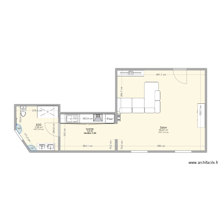 1er étage app droit. Plan de 0 pièce et 0 m2