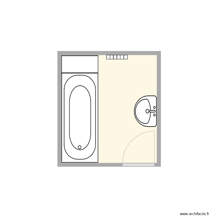 Plan avant travaux Puillandre. Plan de 1 pièce et 4 m2