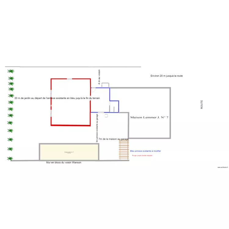 Villers implantation terrain . Plan de 