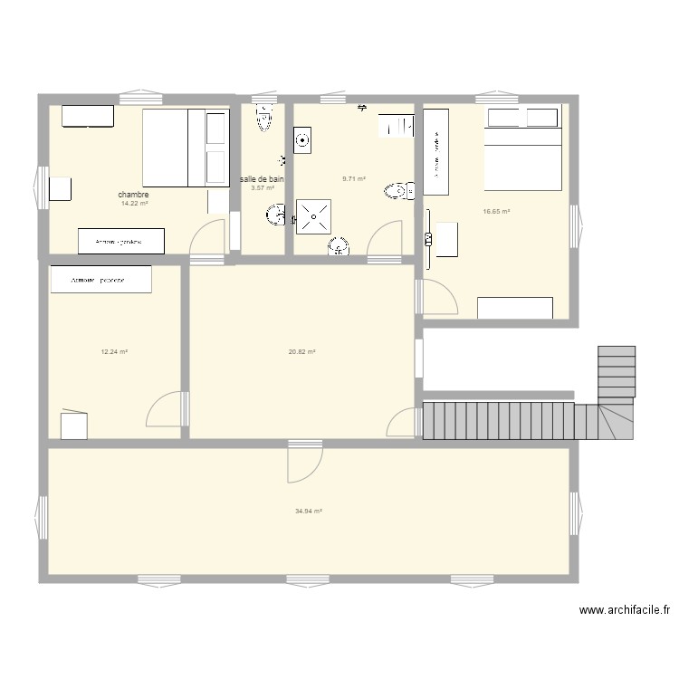 etage maroc. Plan de 0 pièce et 0 m2