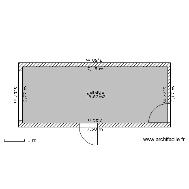 garage. Plan de 