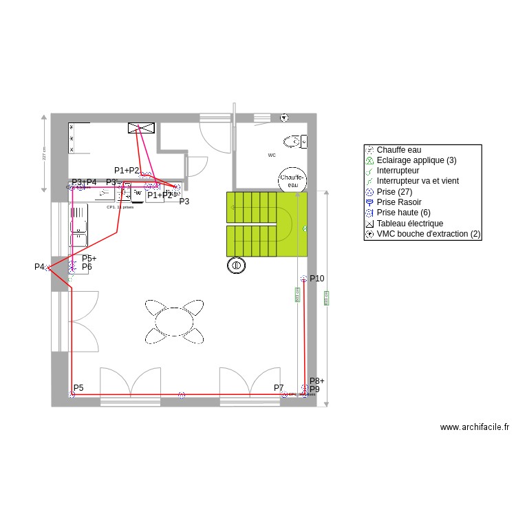 gaetan et emilie V4 circuits prises. Plan de 0 pièce et 0 m2