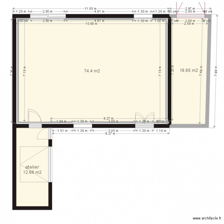 mon agrandisement préau. Plan de 0 pièce et 0 m2