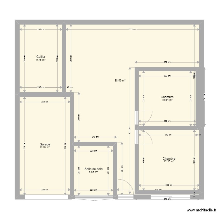 Plan maison. Plan de 6 pièces et 95 m2