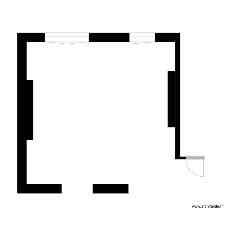 cuisine (sans cloison). Plan de 