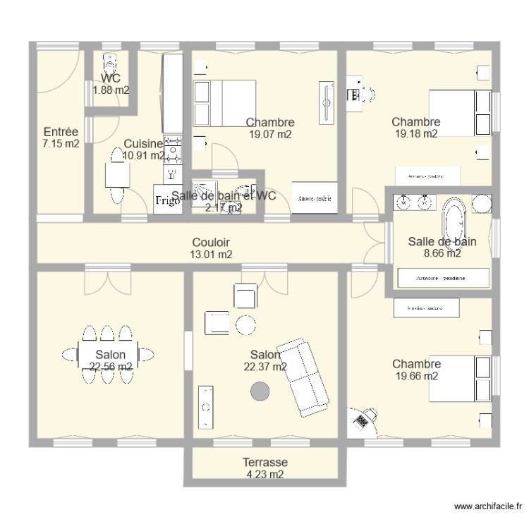 BERNARD. Plan de 0 pièce et 0 m2