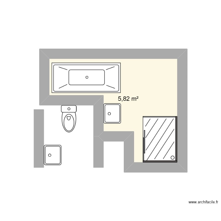 sdb. Plan de 0 pièce et 0 m2