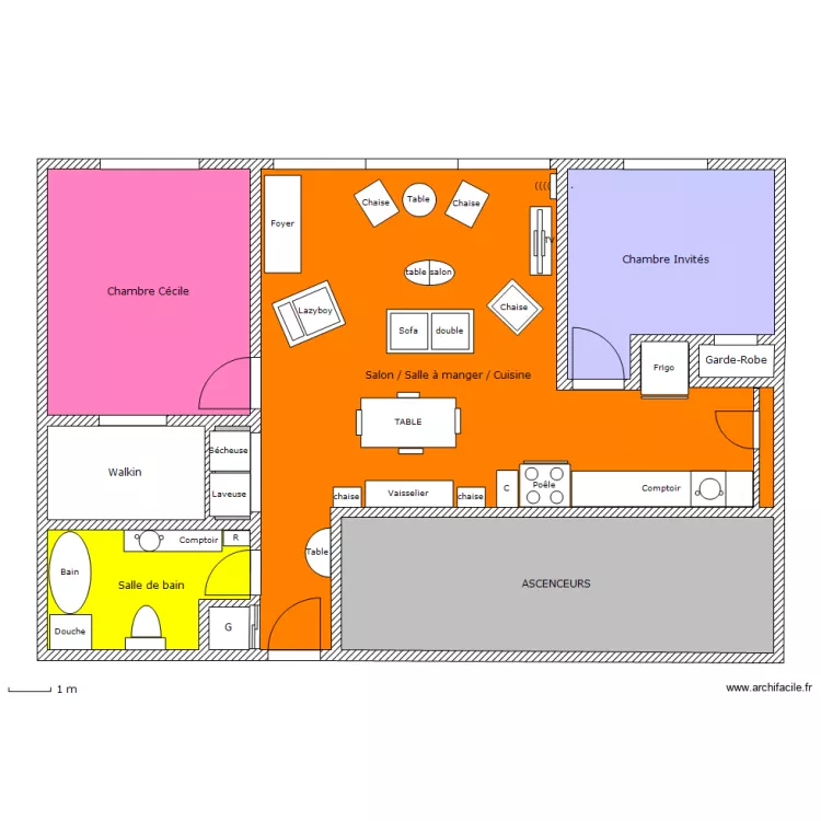 C&eacute;cile 4. Plan de 