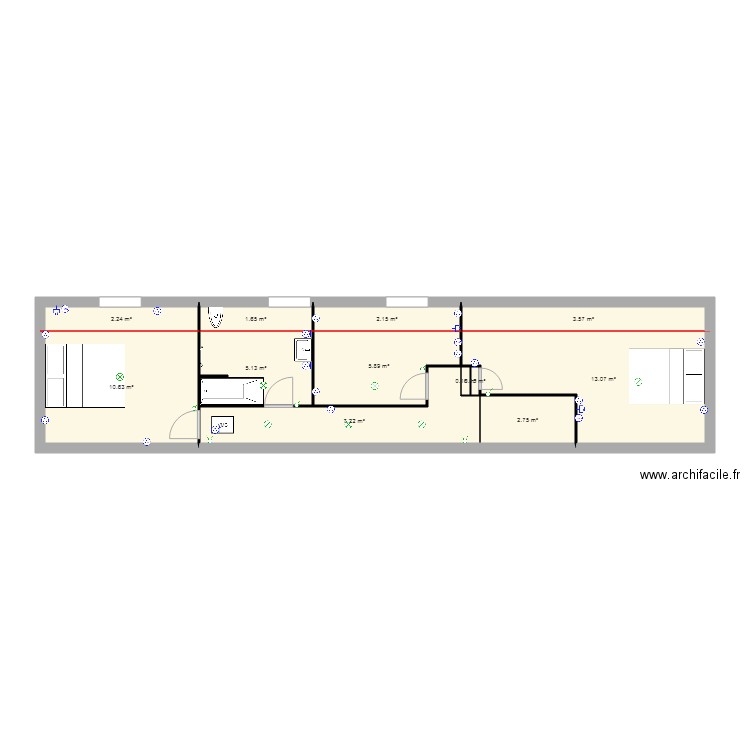 Plan Final etage voray sur l ognon. Plan de 0 pièce et 0 m2