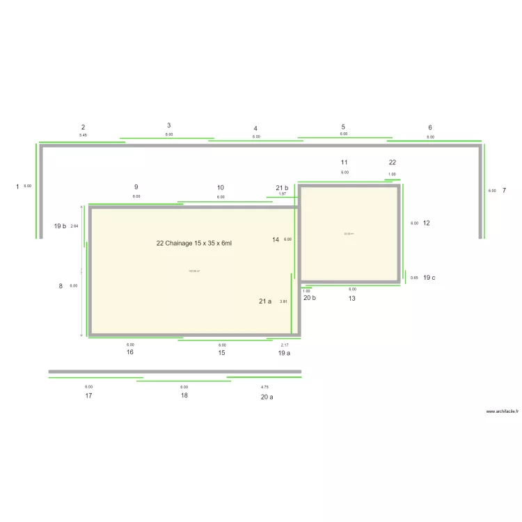 Plan Laurent Chainage fondation. Plan de 