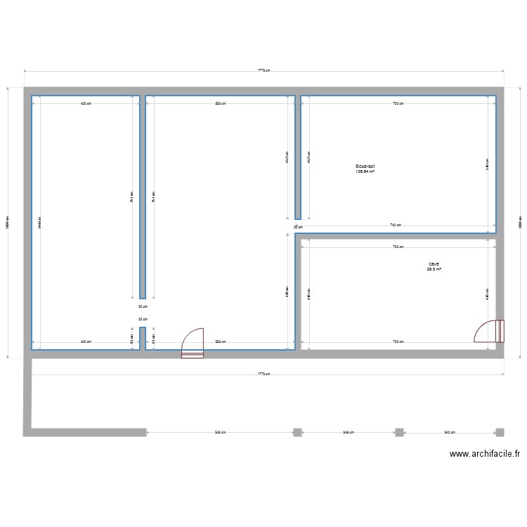 RDC existant luminaire. Plan de 0 pièce et 0 m2