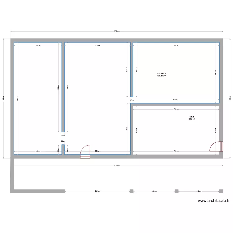 RDC existant luminaire. Plan de 