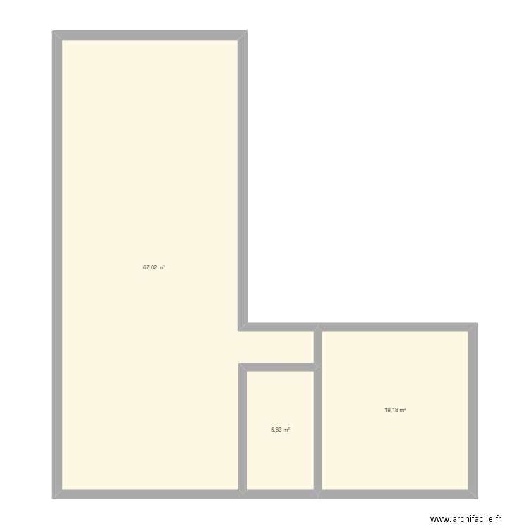 Villa 3 chambres. Plan de 3 pièces et 93 m2